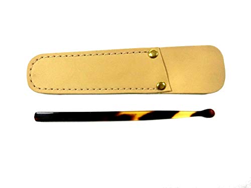 【創業明治七年べっ甲の菊池セール中】本べっ甲上甲耳かき－０２ケース付き ★９センチ