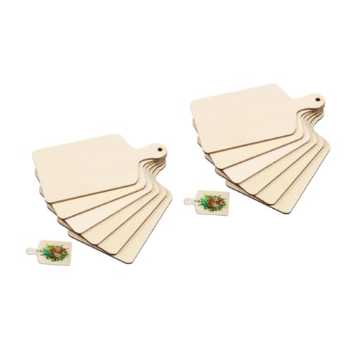 jojofuny 12 Pièces Lot de Mini Planches à Découper Naturel pour DIY Décoration et Service Cuisine Planches Multifonctions pour Pâtisserie