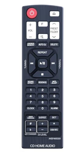 TNNBNT Telecomando AKB74955301 for Sistema Audio Domestico LG CD OM4560 OM5560 OM7560 CM8360 CM8460 CM9760 CM9960 CMS9760F CMS9960F