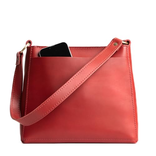 Image of Portland Leather Goods Triangle Shoulder Bag for Women - Handmade from the Finest Full-Grain Hides | Handmade