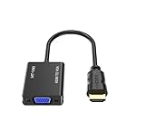 MT-VIKI HDMI to VGA Adapter, Gold-Plated HDMI Converter Male to Female, Compatible for Computer, Desktop, Laptop Chromebook, Raspberry Pi, Roku, Xbox to Monitor, Projector, HDTV (1 Pack)