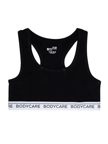 Image of BODYCARE Girls Crop Top with Cotton Spandex Sports | Double Layered & Non Wired |Full Coverage, Seamless, Racerback | Pack of 2 (Color & Print May Vary)