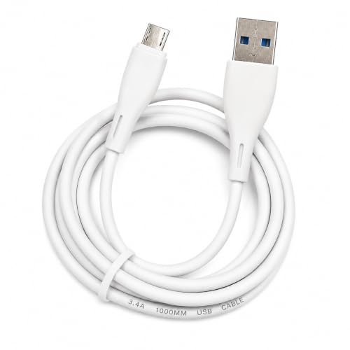 Image of 3.4A USB Data Cable 1000MM Fast Charging Cable | High-Speed Data Sync Cable | Durable USB to Micro USB Charging Cable for Smartphone