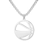 EUEAVAN Collier basket-ball football Volleyball Baseball Football américain Pendentif Sport Athlètes Accessoires Bijoux Cadeau d'amitié pour équipe sportive (Chaîne pour homme, basket argenté)