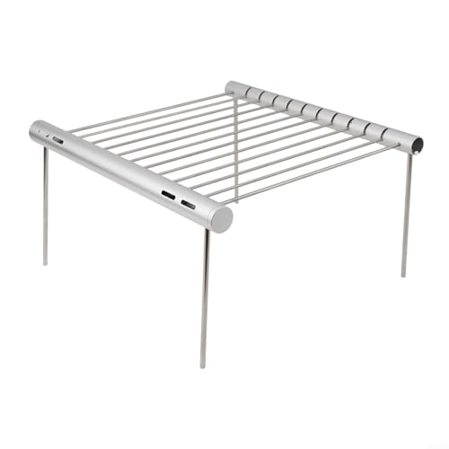 Parrilla portátil para barbacoa de camping con fácil almacenamiento y montaje rápido
