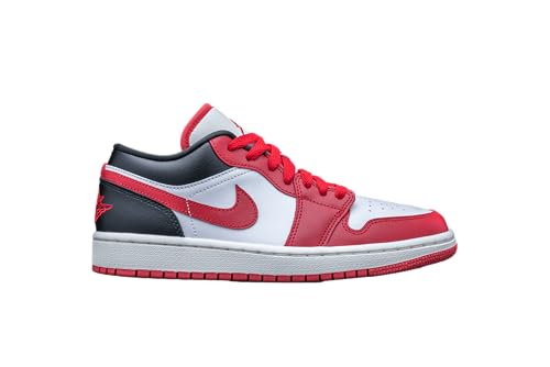 Nike Women's Air Jordan 1 Low UNC Basketball Shoe, White/Gym Red-black-sail, 8