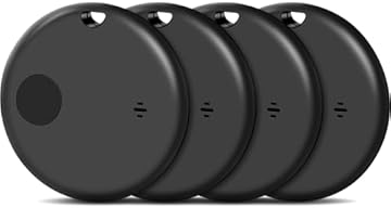 Pohicoo Air Tag Tracker 4 pezzi, Smart Finder Compatibile con Apple Dov'è (solo iOS), Localizzatore di oggetti Bluetooth per valigie/portafogli/chiavi/borse/bagagli, batteria sostituibile
