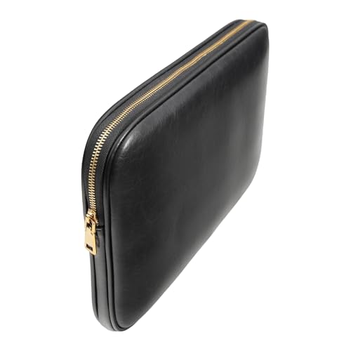 Funda para portátil de 13 pulgadas en piel sintética texturizada color negro mate 7
