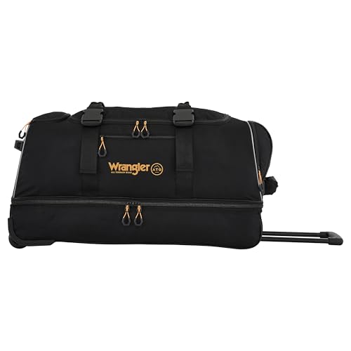 ATG Compass Rolling Travel Duffel Bag Rich Black 25-Inch
