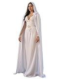 HOMELEX Black Witch Velvet Cloak Halloween Hooded Cape Queen King Robe Outfit Renaissance Medieval Costume