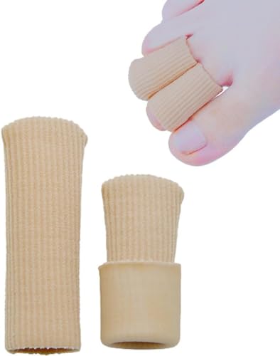 Image of SOHLER 6 Packs Closed Toe Caps Finger Covers Sleeve Protectors, Elastic Fabric Lined with Soft Gel (Large)