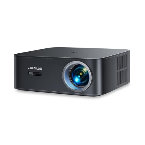 Projector【1500 ANSI/Google TV/Disney+Netflix Ready】WiMiUS 4K Projector for Bedroom Full HD 1080P, Auto Focus/Keystone, WiFi 6 & Bluetooth Smart Outdoor & Indoor Home Cinema Projectors (Black)