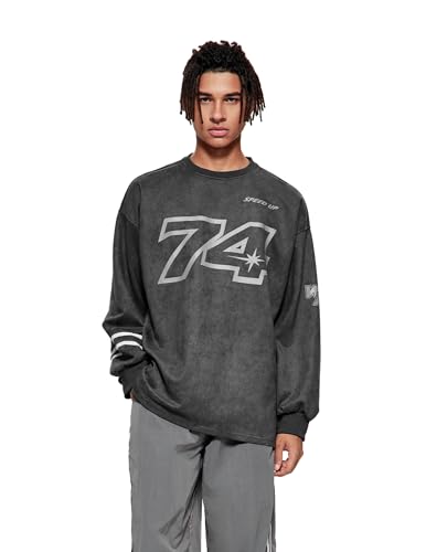 Vamtac Oversized Sweatshirt Vintage Crewneck Streetwear Graphic Pullover Long Sleeve Round Neck Tops2