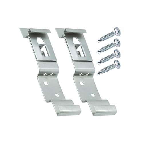 Autodomy Pack 2 Unites Porte Plaque Immatriculation 125x25 mm | Support Plaque Immatriculation Voiture Universel en Acier INOX + 4 Vis | Plaque Immatriculation...