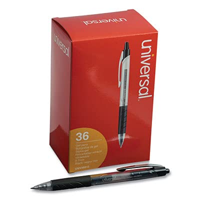 Bolígrafo Retráctil Gel 0.7 mm Universal UNV39910 Pack 36 Negro miniatura 2