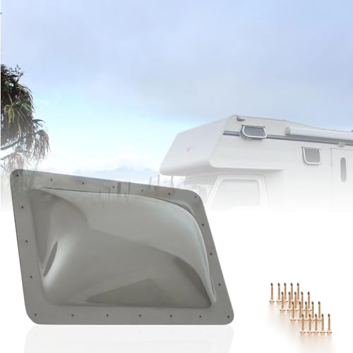 Beleeb RV Skylight Replacement 18 x 26 -Universal Outer Dome Fits All Standard 14x22 Openings RV Shower Skylight for Camper Trailer Fifth Wheel Motorhome Truck (SMOKE)