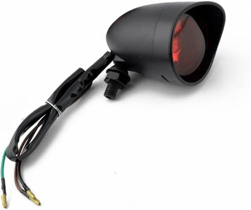 Luz trasera para motocicleta negro y rojo con luz de freno e indicadores
