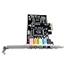 Pcle Sound Card Channel CMI8738 Chipset Audio Interface PCI-E 5.1 Stereo Digital Card Desktop Soundcard Connectors Compatible with The Computer
