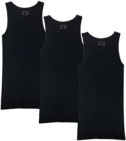 Perry Ellis Men's 2 X 1 Rib Tank Tops, Black, L : Amazon.sg: Fashion
