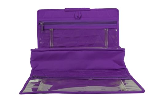 Image of Craft Folding Kit - Portable Soft Storage - Crafts, Sewing, & Quilting Organizer Purple
