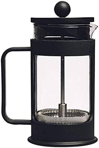 KFHJD Coffee Plunger Tea Maker Percolator Filter Press Coffee Kettle Pot Glass Teapot (Color : Black, Size : 1000ml)