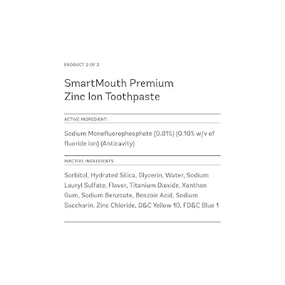 SmartMouth Original Activated Mouthwash Single Packs & Premium AntiCavity Zinc Toothpaste Oral Care Set - Instant Fresh Breath Mouthwash - Alcohol-Free - 10 Packets, 6 oz