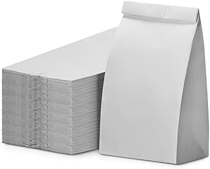Paper Snack Bags, Durable White Paper Bags, 2 Lb Capacity, White, Pack Of 500 Bags
