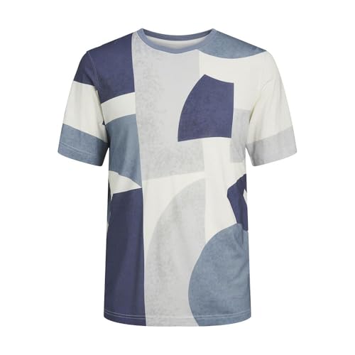 T-shirt Short Sleeve JACK & JONES Blacarnaby Print Plus Size 6XL noir pour homme