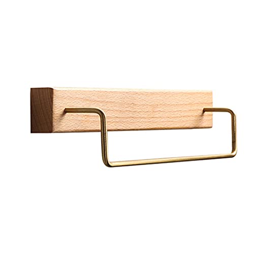 YHJZSM Toallero de Madera para Pared, Soporte para Toallas, Barra única, sin Perforaciones, Adhesivo para Cocina, Inodoro, A60 cm