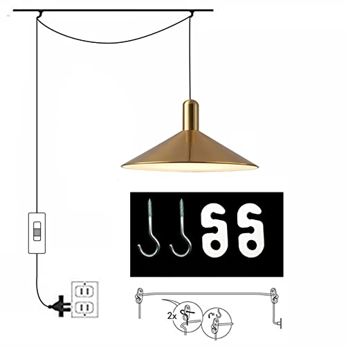 Suspension or vintage style farmhouse avec long câble réglable et interrupteur