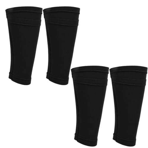 2 Pair Shin Guard Socks, Soccer Shin Guard Covers Double Layer Shin Pad Shin Compression Sleeve for Football (Teenagers/M)