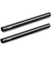 SmallRig 12 Inches (30 cm) Aluminum Alloy 15mm Rod with M12 Female Thread, Pack of 2 - 1053