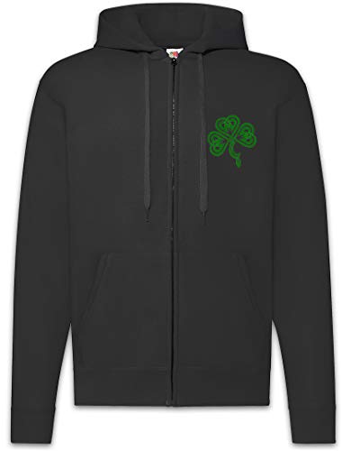 Sweat à capuche zippé pour homme avec motif celte Urban Backwoods Shamrock III