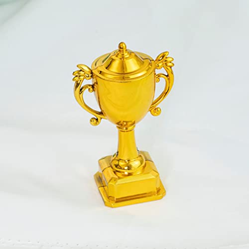 NUOBESTY Troféus de Prêmio de 6 Peças Mini Copos de Troféu de Ouro Troféus de Ouro de Plástico para