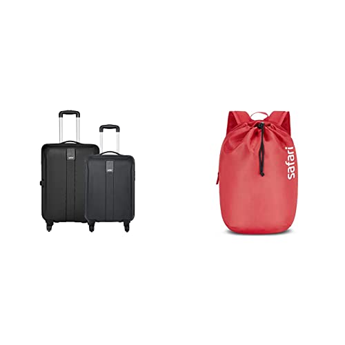 Image of Safari Thorium Sharp Anti-Scratch Combo Set of 2 Small, Medium Polycarbonate Check-in 4 Wheel Hard Suitcase
