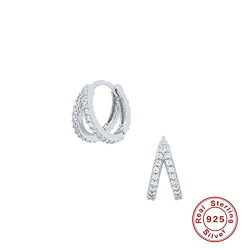 Boucles d'oreilles créoles argent 925 et turquoise véritable - 3