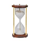 Sohrab Nauticals 10 Minute Wooden Sand Timer Hourglass | White Sand Color | 7.5x7.5x15.5cm | Sand Timer,Tea Making Home & Kitchen Office Table | Sand Timer for Kids | Hourglass for Gifts (Pack of 1).