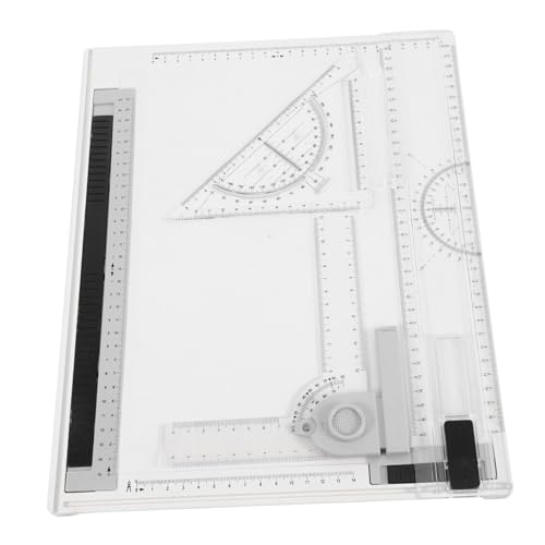 KALLORY 1 Juego Tablero De Dibujo Arquitectura De Plantillas De Redacción Herramienta De Arte De Pintura De Cero Plantillas De Dibujo Arquitectónico Arquitecto Kit El Plastico Transparent