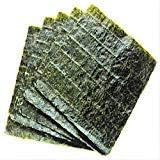 100 Nori Seaweed Sheets, Premium Restaurant Grade Green APX 4" x 7.5" Sheets. Perfect for Marine Tangs, Angelfish, Butterflies, African…