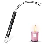 VEHHE Candle Lighter, Electric Lighter Rechargeable USB Lighters with 360° Long Flexible Neck, Arc Windproof Lighters with LED Battery Display, for BBQ Camping Light Candles Gas Stoves