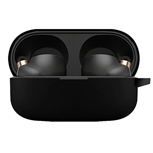 Earphone Protective Case CompatibleÂ for Sony WF-1000XM4 Wireless Bluetooth Noise Reduction Earphone Cover(Solid Color Black)