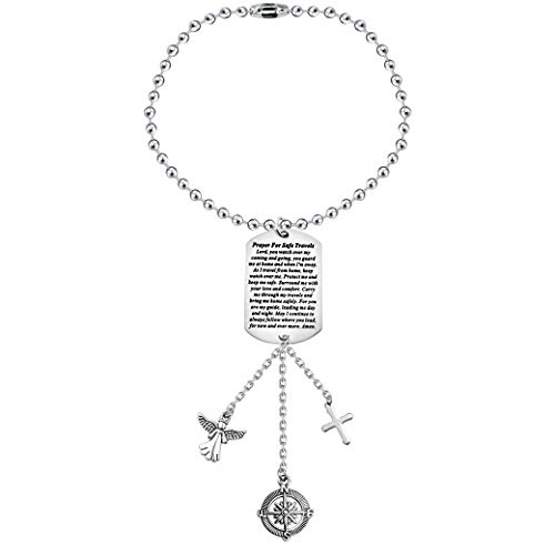 AKTAP Guardian Angel Car Pendant Prayer for Safe Travels Car