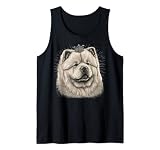 Bonito perro Chow Chow Chow en blanco y negro con una corona Chow Chow perfecta para los amantes de Chow Chow.