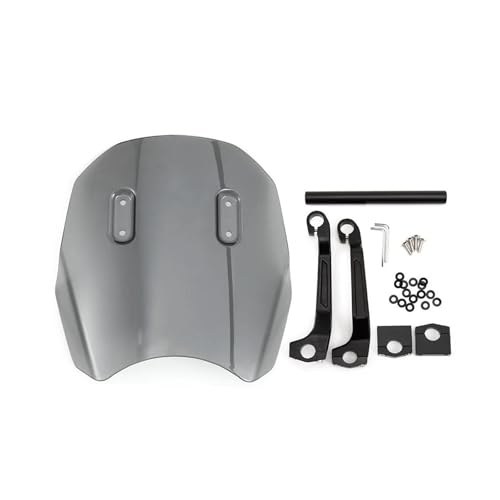 Pare-brise moto 28mm gris anti-turbulences pour guidon Z400 Ninja