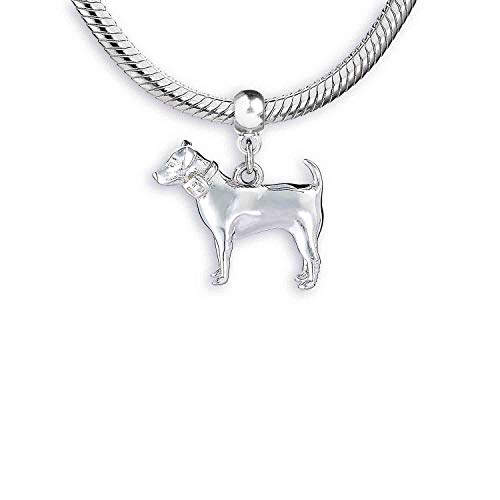 Abalorio Jack Russell ML013-SS de plata de ley compatible con pulsera de dijes 4