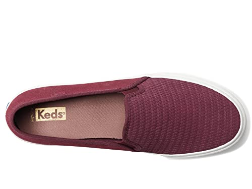 Image of Keds Womens Double Decker Canvas Slip On Sneakers Shoes Casual - Black