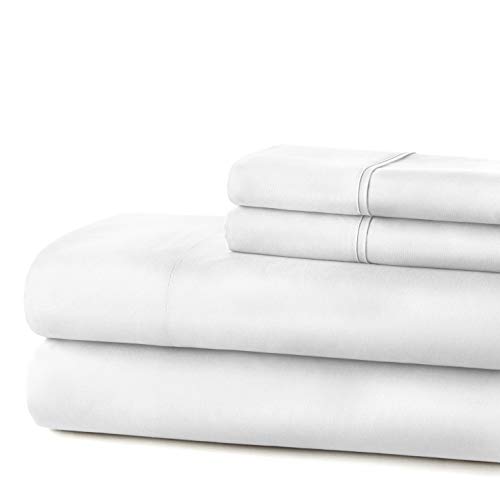 HC COLLECTION 1800 Series Microfiber Sheet & Pillow Case Set(King, White)