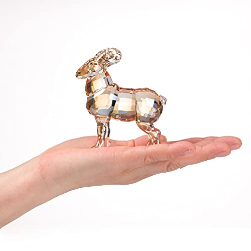 Crystal Goat Art Animal Figurine Collection Ornament Statue Collectible Home Decor (Blue) #TOP4