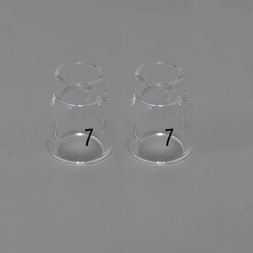 Image of RIVERWELD TIG Glass Cups Clear Quartz Nozzle 13N11 7# 7 /16 inch 11.00mm 4pcs