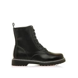 MTNG Botines Planos Mujer Botines Planos Calm 54164 Mujer | Botines Planos Casual | Cierre con Cremallera | 58680 | Negro